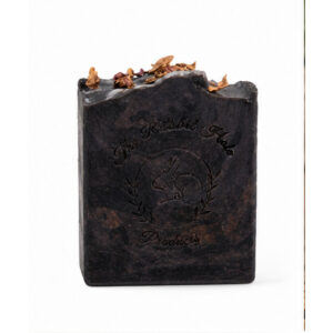 Alpha-gal safe rose charcoal soap bar by Rabbit Hole Products