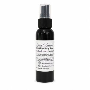 Natural bug spray travel size 2 oz bottles in three cedar blends by Rabbit Hole Products
