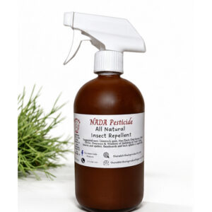 Natural insect repellent spray in amber bottle with white trigger sprayer by Rabbit Hole Products