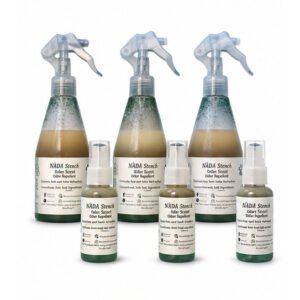 Natural toilet spray bottles in five fragrances by Rabbit Hole Products