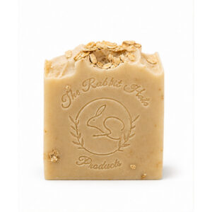 Alpha-gal safe oatmeal soap bar with rolled oats by Rabbit Hole Products
