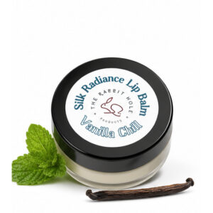 Alpha-gal safe lip balm jars stacked with lavender and citrus by Rabbit Hole Products