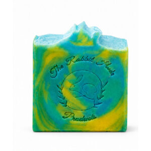 Wake-Up eucalyptus peppermint tea tree soap by Rabbit Hole Products on white background