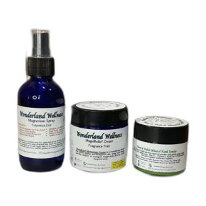 Wonderland Wellness Bundle - Magnesium Spray, MagniRelief Cream, Plant & Polish Tooth Powder